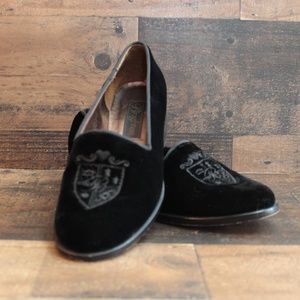 Brighton black velvet loafers